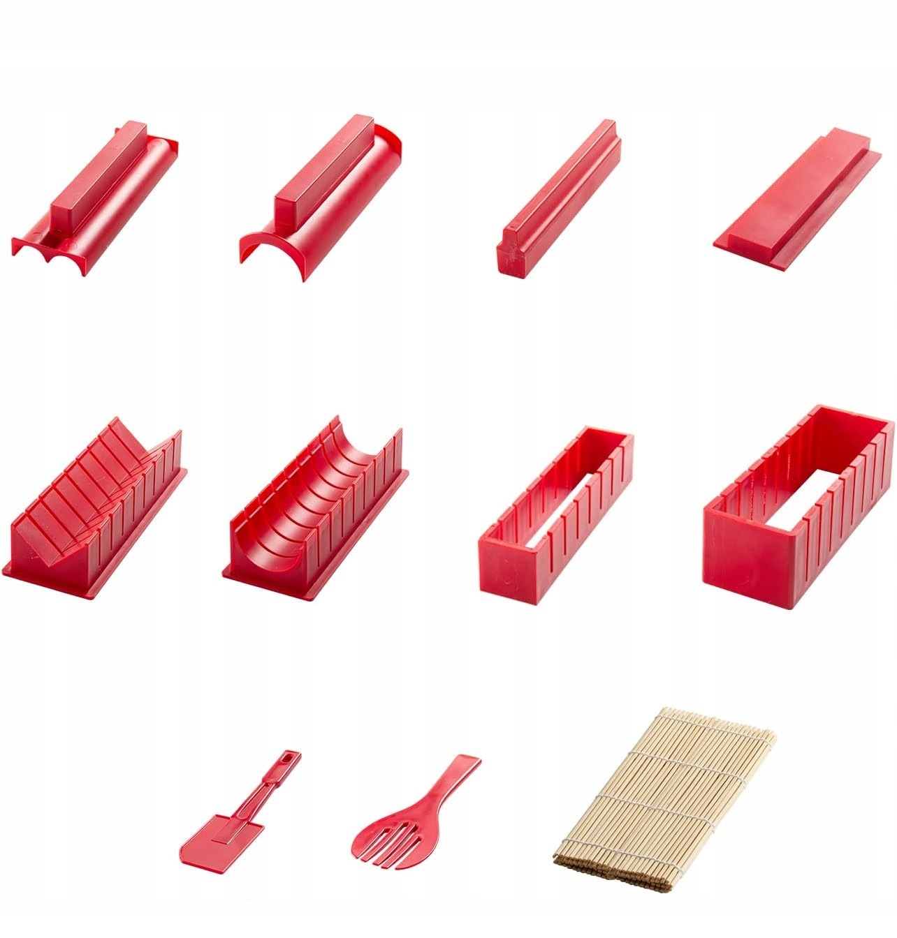 Sada Na Výrobu Sushi Strojek Podložka Červená Na Servírování Sucha 11el