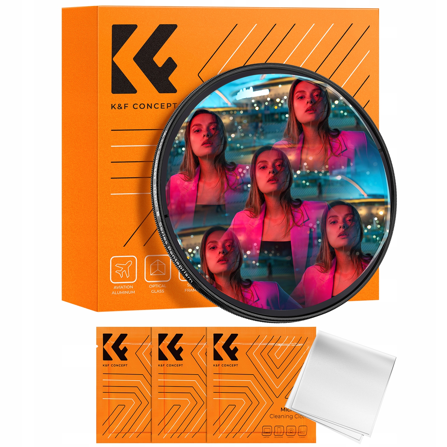 Kaleidoskopový filtr Kaleidoscope 5x na 67 mm 67 K&f pětiúhelníkový pentaprizmat