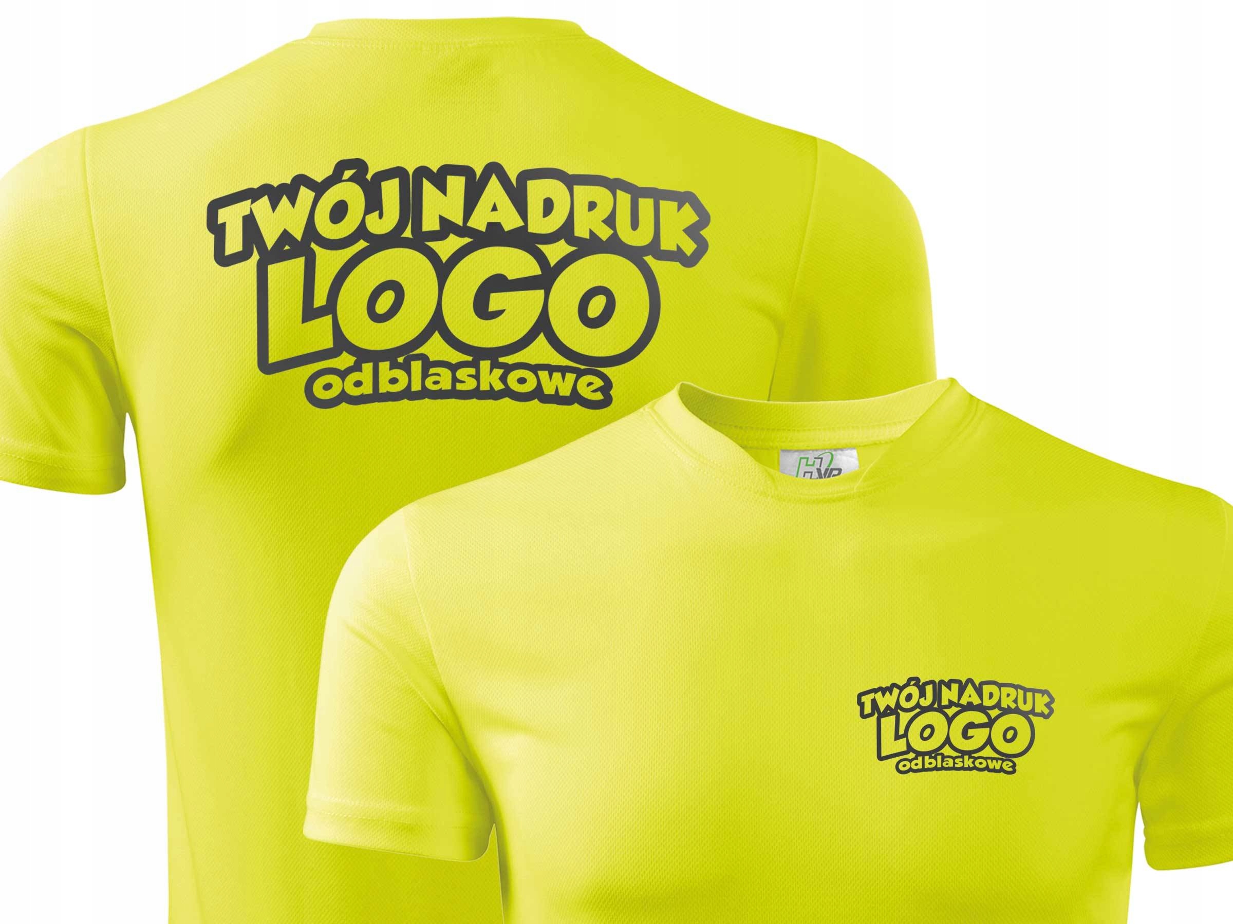 

Odblaskowy T-shirt termoaktywny z własnym napisem