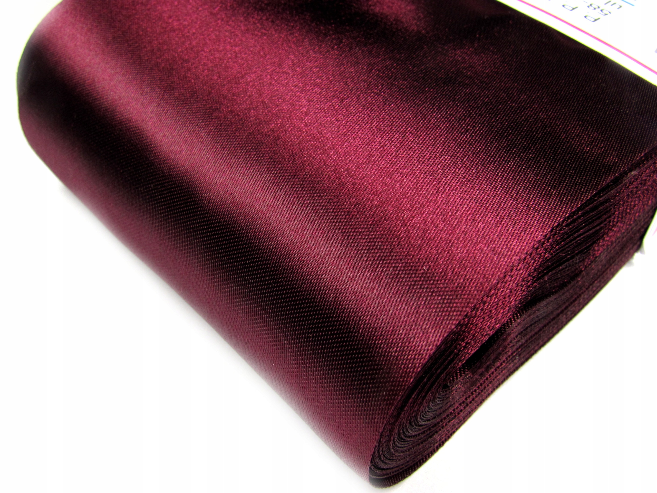 Saténová Páska 100mm Šedá Vínová *50m*