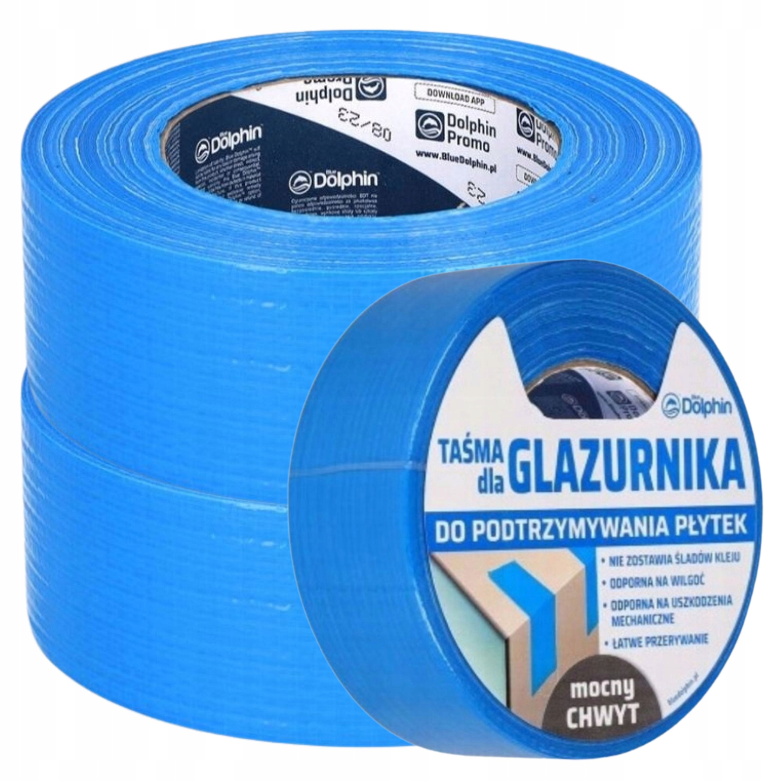 Páska pro glazuráře Blue Dolphin voděodolná pro dlaždice 48 mm x 40 m 3 ks