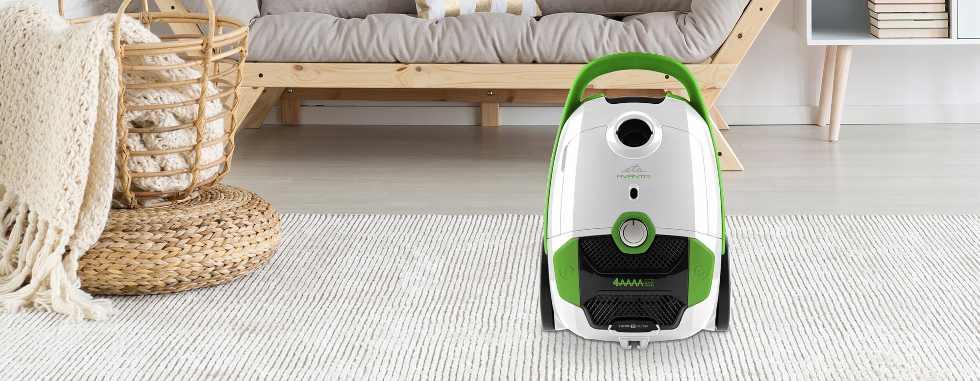 Odkurzacz workowy ETA Avanto silnik ECO 700W HEPA 12 dodatkowe WORKI 5 szt. Marka ETA