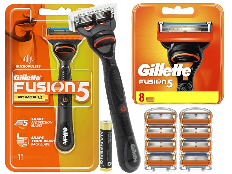 Holicí Strojek Gillette Fusion 5 Micropulses 8 Náhradních Břitů
