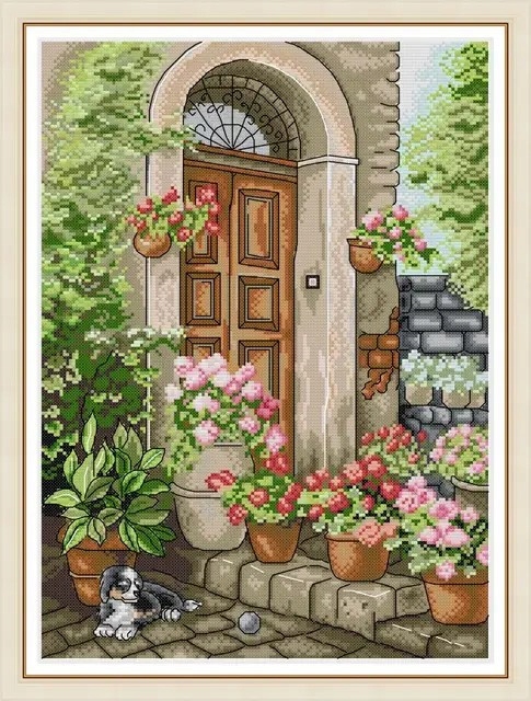 Křížková výšivka počítaná sada (kanva, mulina)