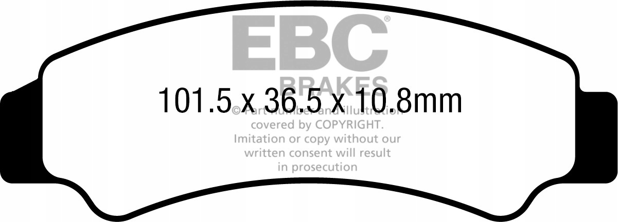 Brzdové doštičky Ebc FA726R (súprava na 1 kotúč)