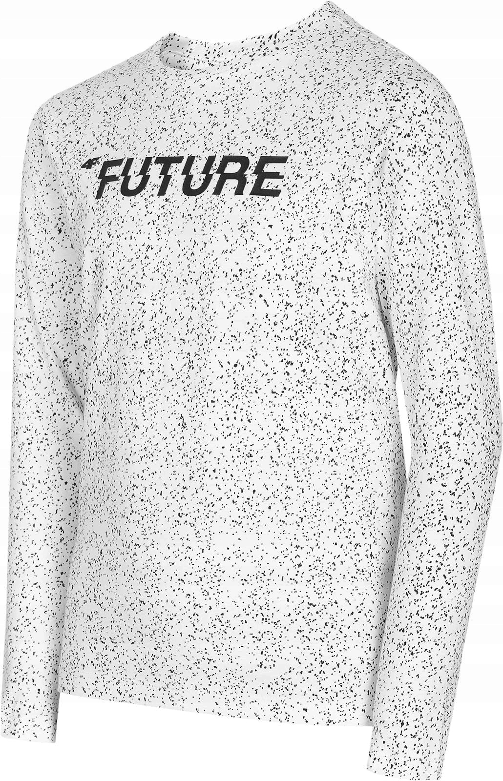 

Longsleeve 4F JTSML003 bluzka rękawem biała 152.