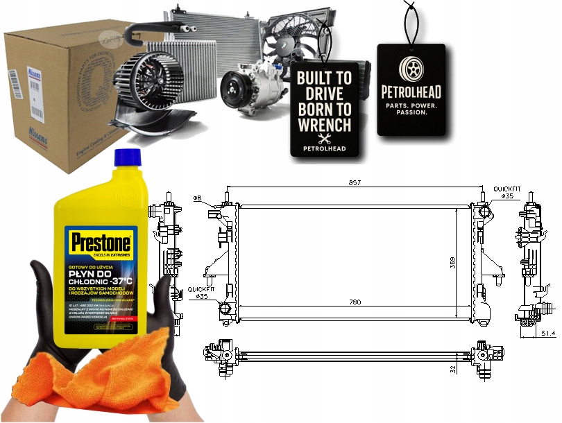 Chladič Motoru Citroen Jumper Fiat Ducato Peuge #Petrolhead Pro+ Kit5
