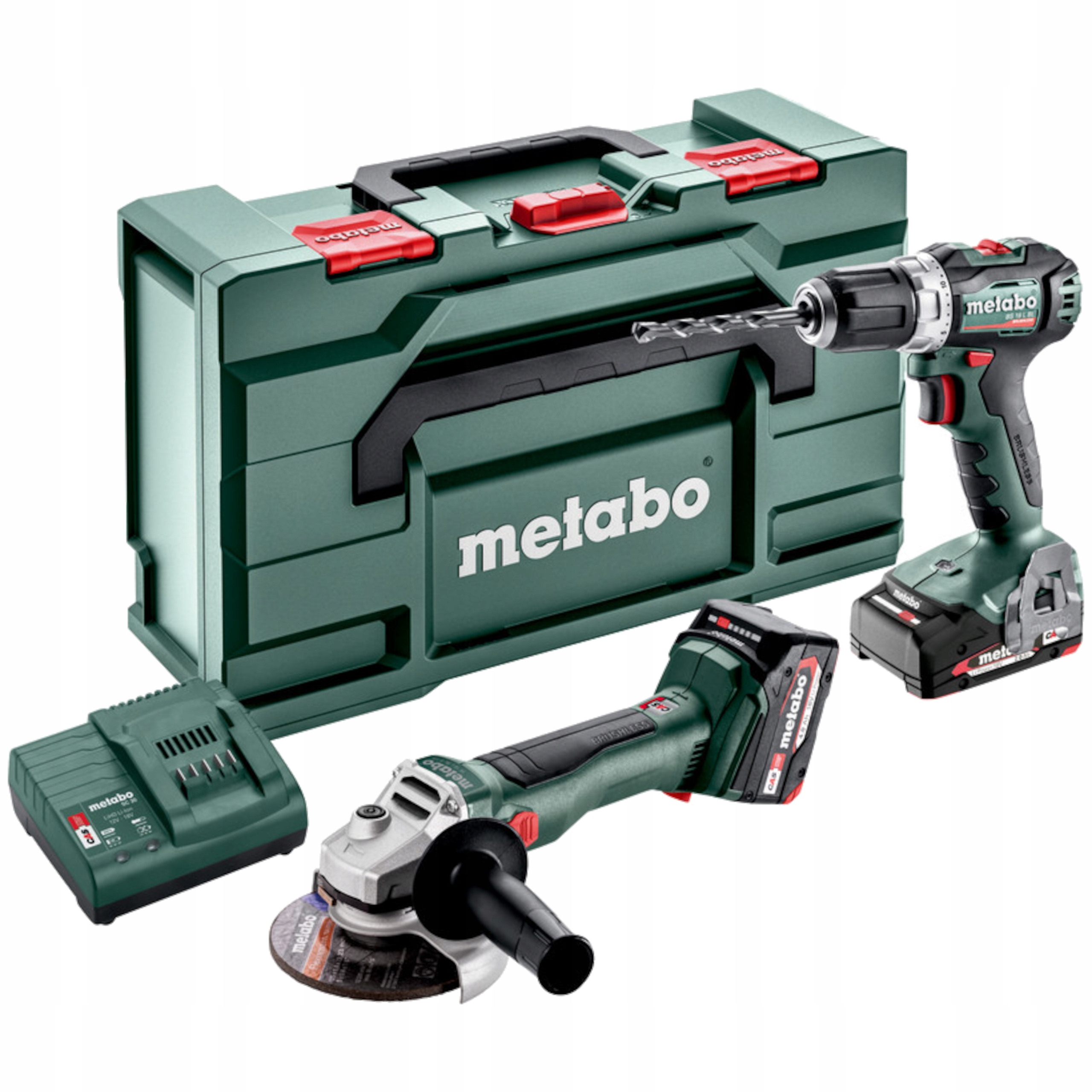 Zestaw Combo Metabo Wkrętarka Bs 18 L Bl Szlifierka W 18 L Bl 9-125 Quick