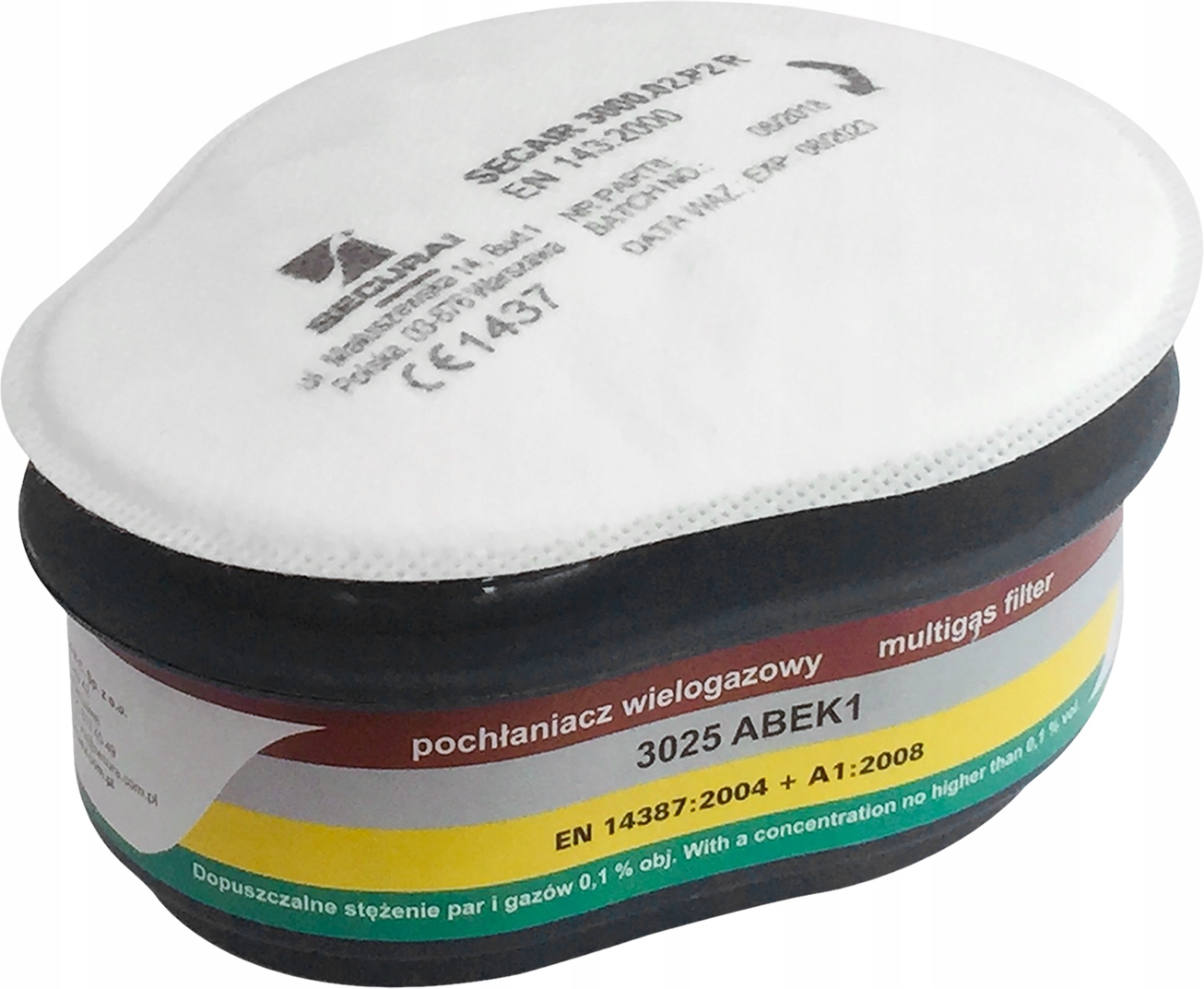 

Zestaw filtrów Secura 3045 ABEK1P2 R