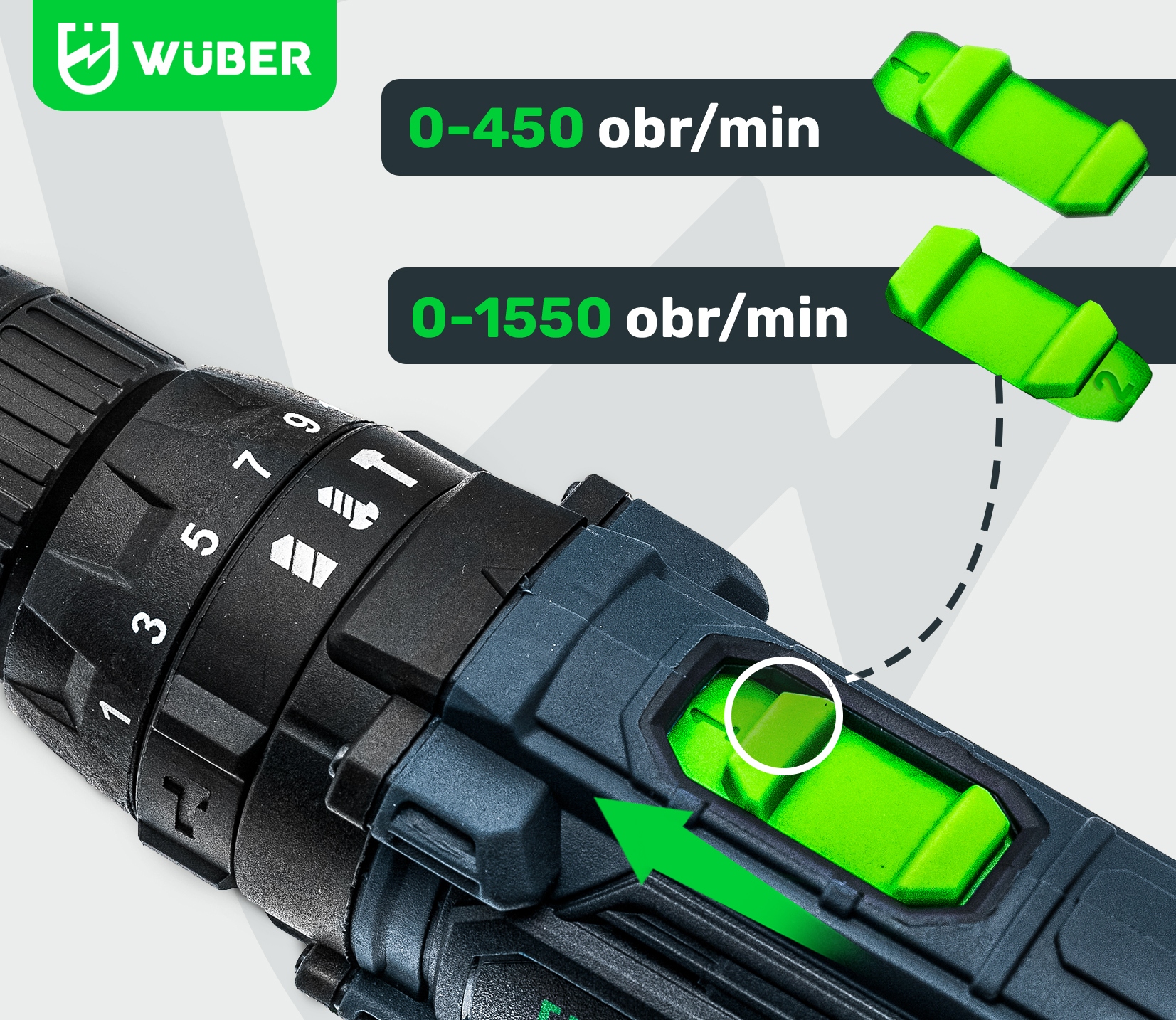 WIERTARKO WKRĘTARKA UDAROWA AKUMULATOROWA 2X AKU Marka Wuber