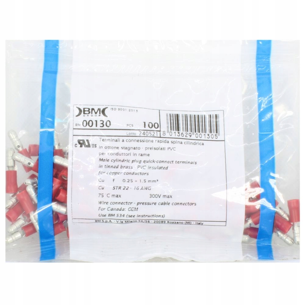 Konektory izolowane C4/1,5 0,25-1,5mm² - wtyk (100 sztuk) BM Group Marka BM Group