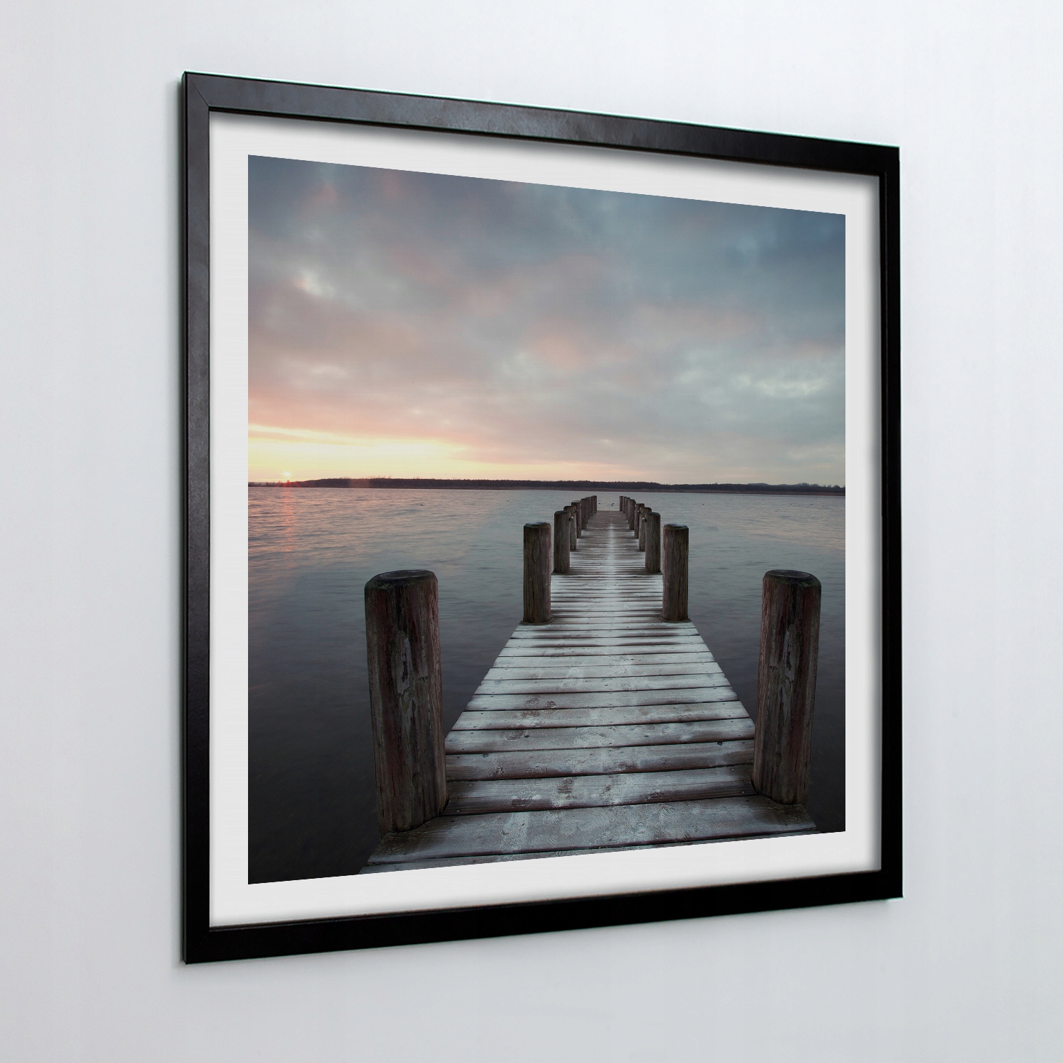Fotoobraz na zeď Jezero most molo 50x50 cm