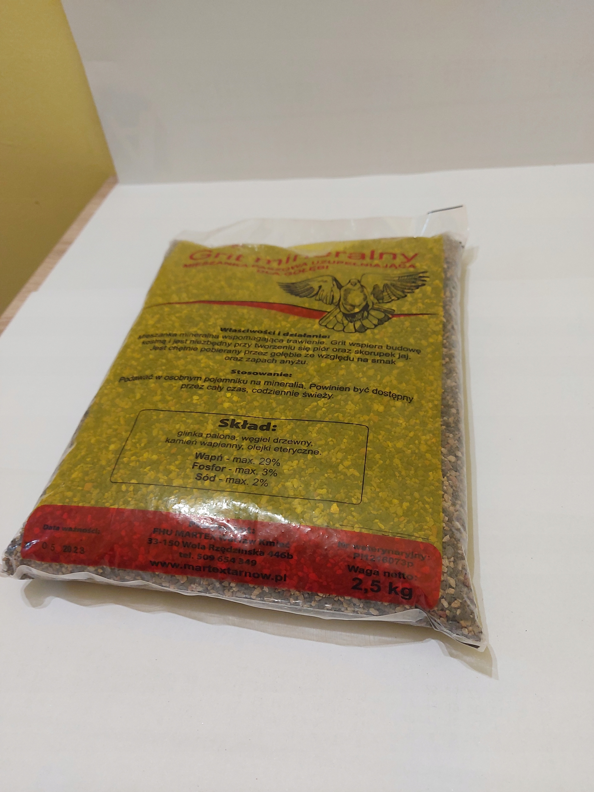 Grit gryt mineralny dla gołębi 2,5kg Rodzaj inny