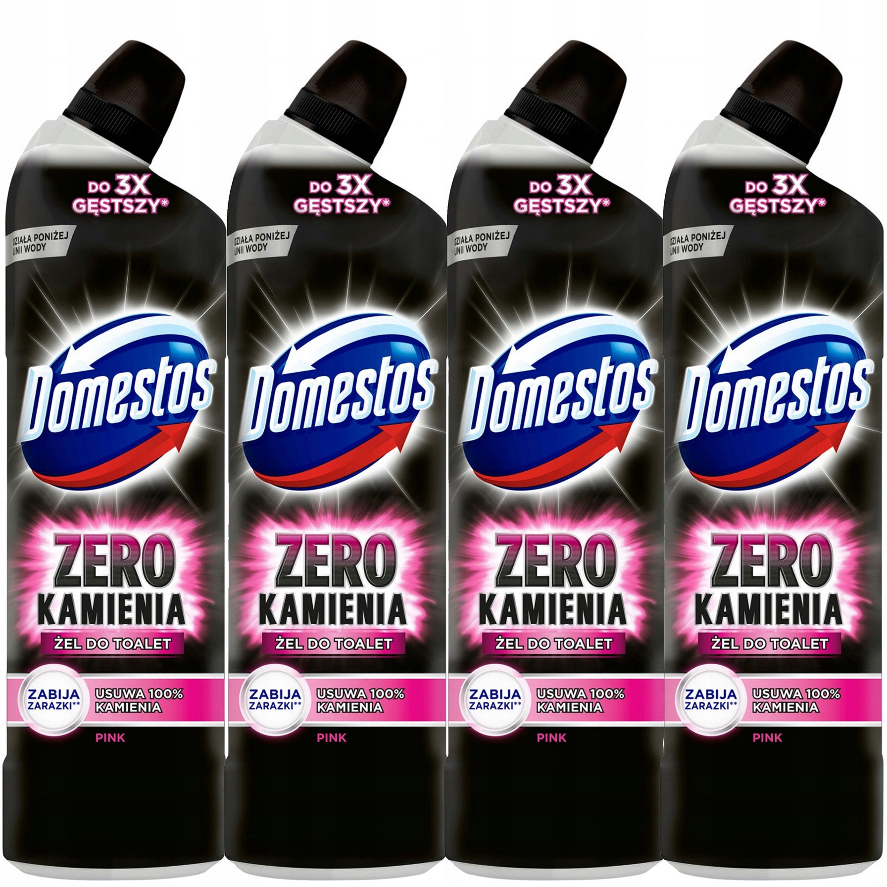 

Domestos Zero Kamienia Pink Żel Toaleta Wc 4x750ml