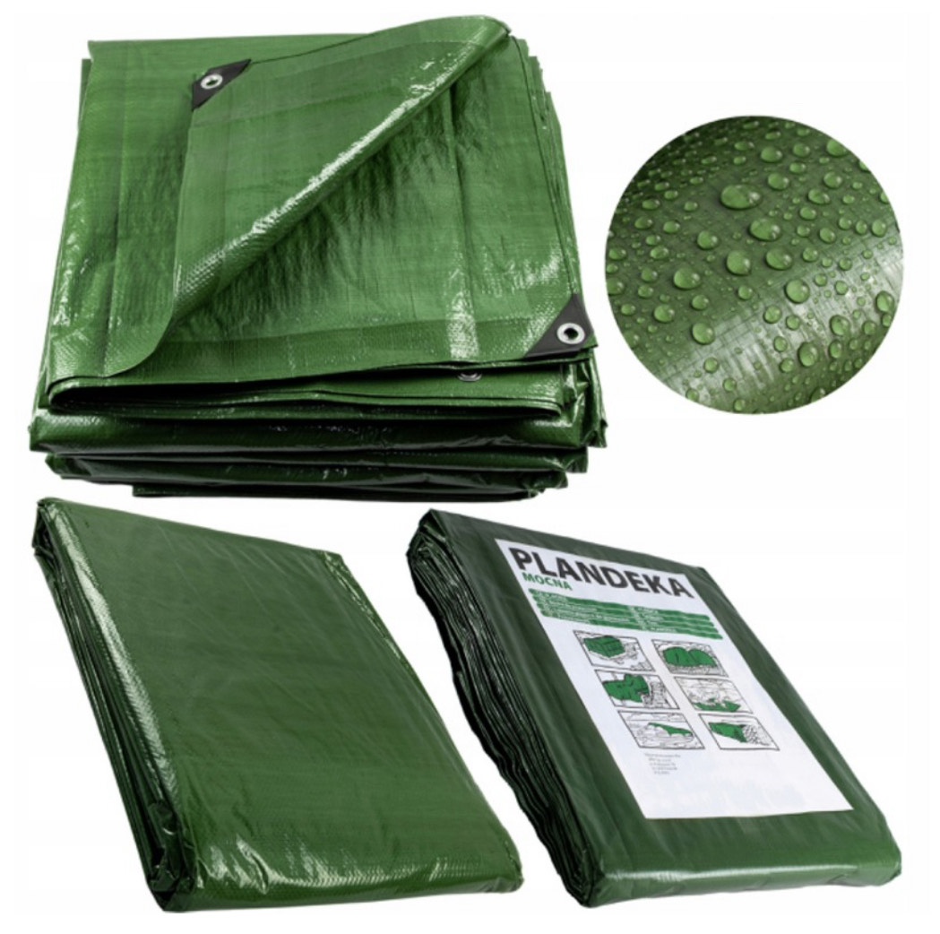 Plachta 120g Zelená Hrubá 10x12 Mrazuvzdorná Vodotesná Uv+++