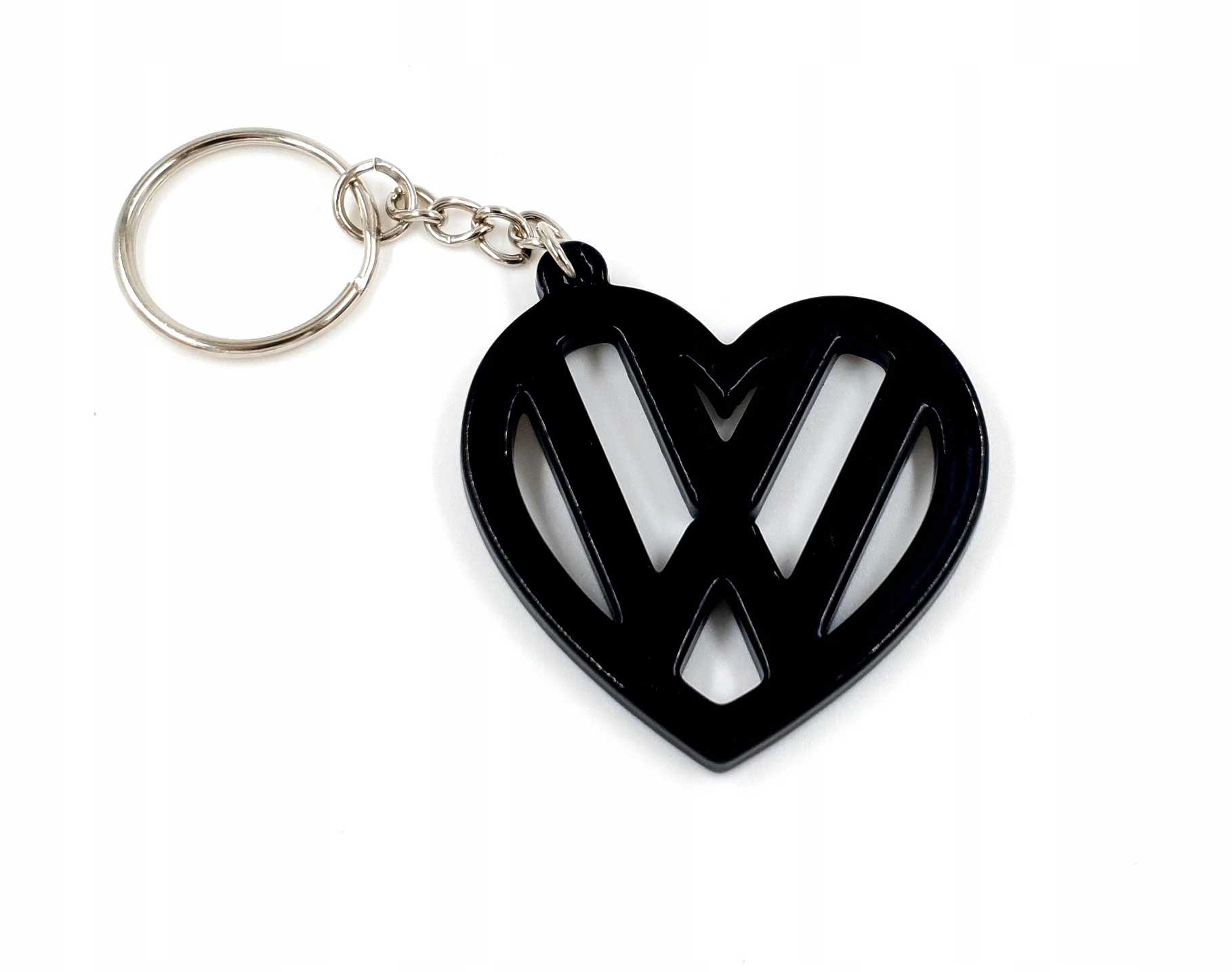 

Brelok do kluczy Volkswagen. Z sercem. Czarny.
