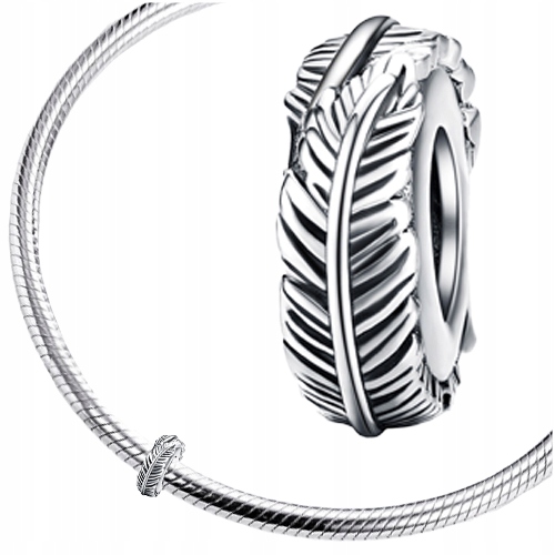 

Charms Stoper Piórko zawieszka srebro pr 925