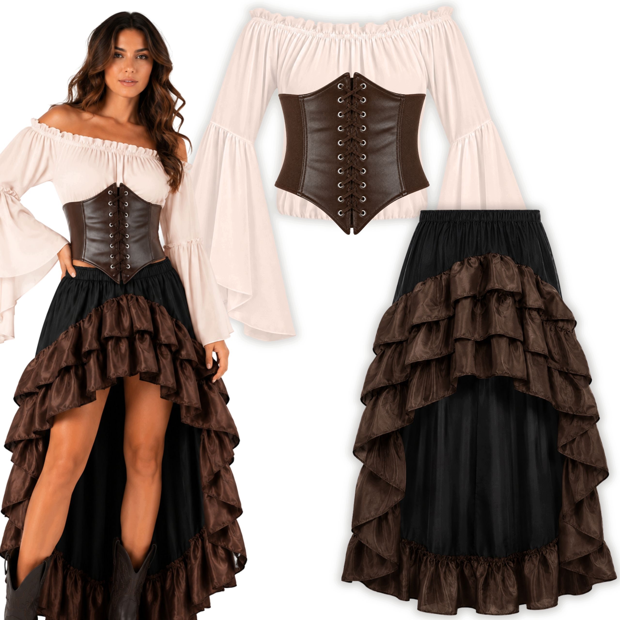 Kostým Kovbojky Převlek Western Kovbojka Divoký Západ Rodeo S 158 164
