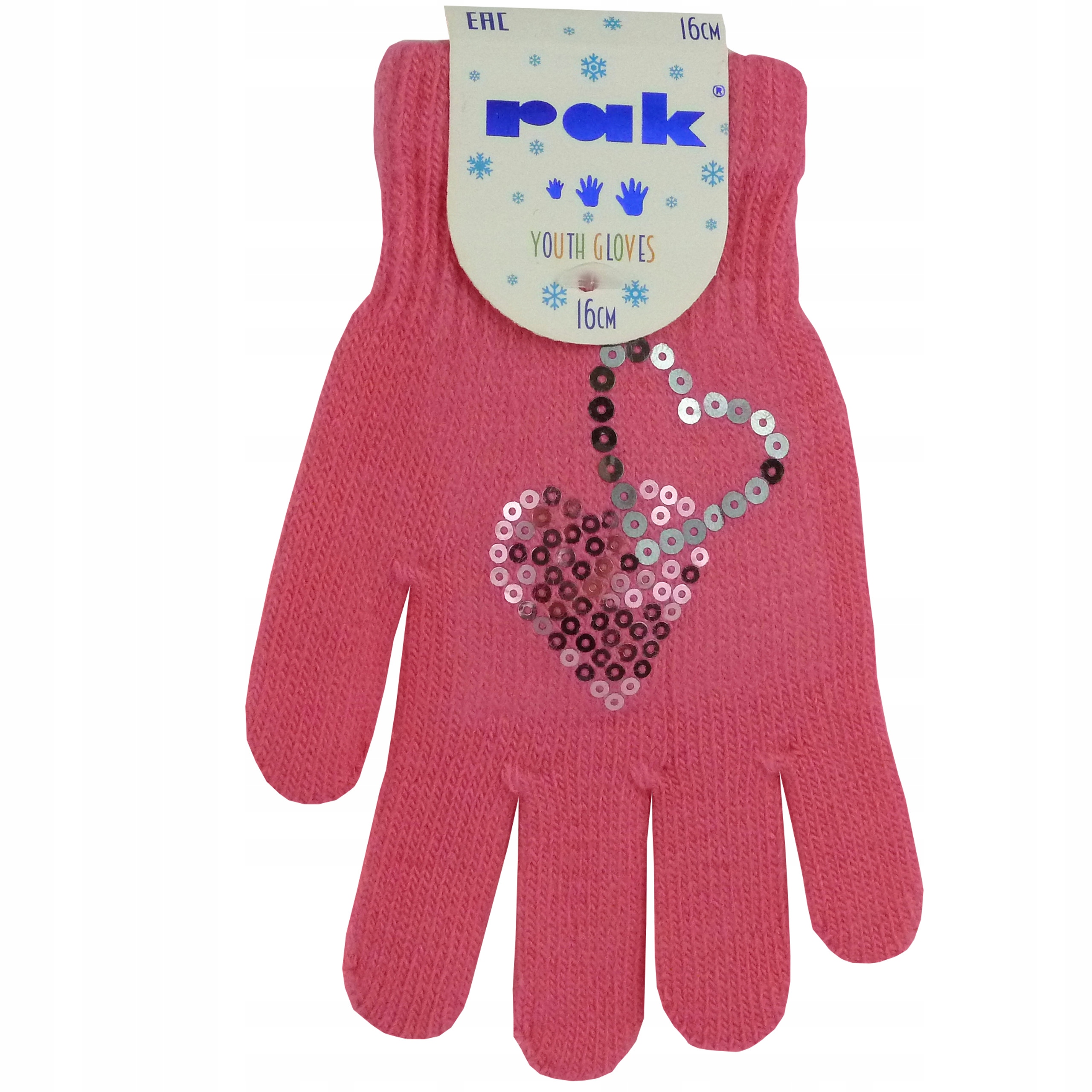 

Rękawiczki 5 - Palcowe Z Puszkiem Cekiny 16 cm