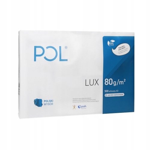 

Papier ksero Pollux A3 80 g/m2 500 ark.