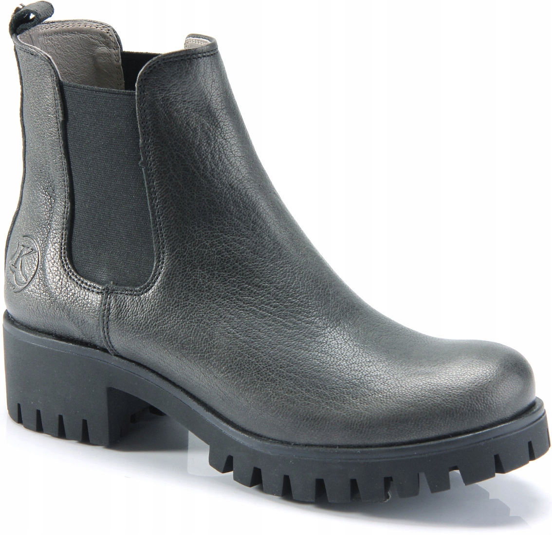 Zelené dámské kotníkové boty s tlustou podrážkou Karino 40