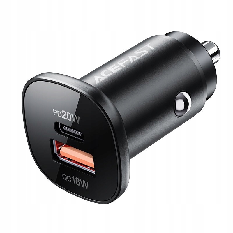 Ładowarka samochodowa 38W Usb-c Usb Power Delivery Qc 3.0 czarny Acefast