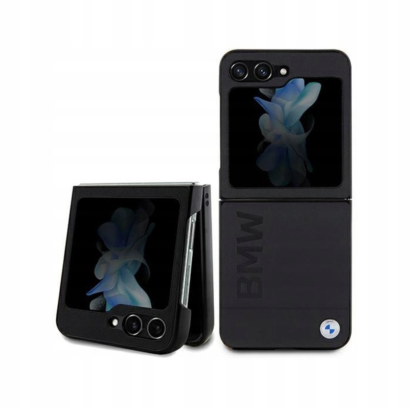 Bmw Leather Hot Stamp – Pouzdro pro Samsung Galaxy Z Flip 5 (černé)