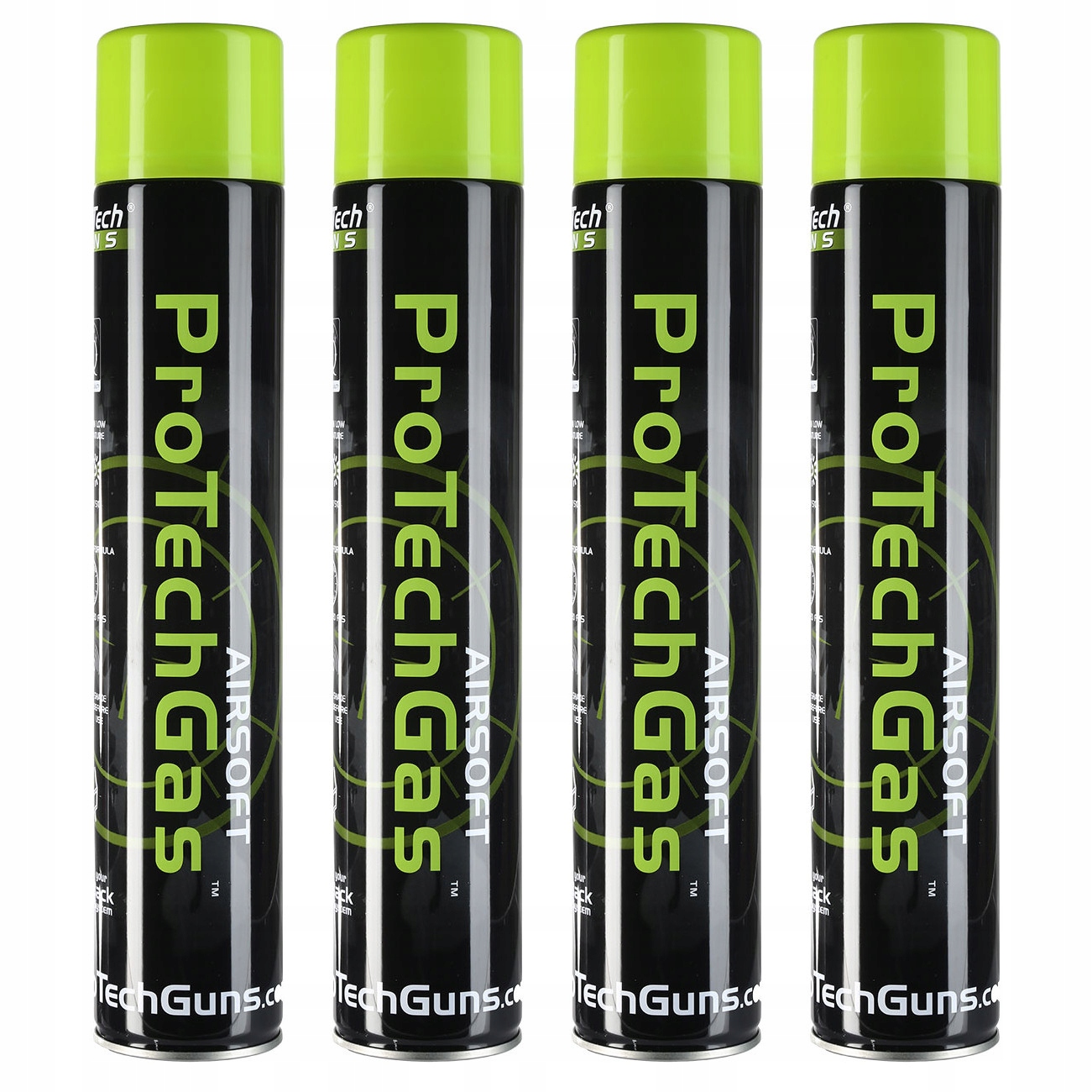 Zestaw 4x Pro Tech Guns Green Gas Enhanced Formula 1000ml G10