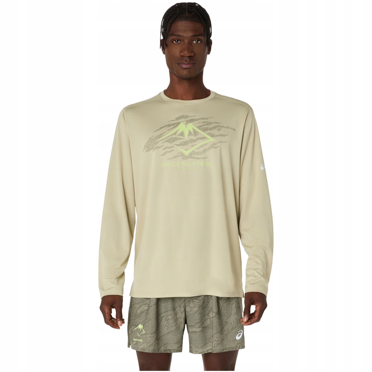 Asics Fujitrail Logo Ls Top (M) Longsleev Dámský Polyester Zelený