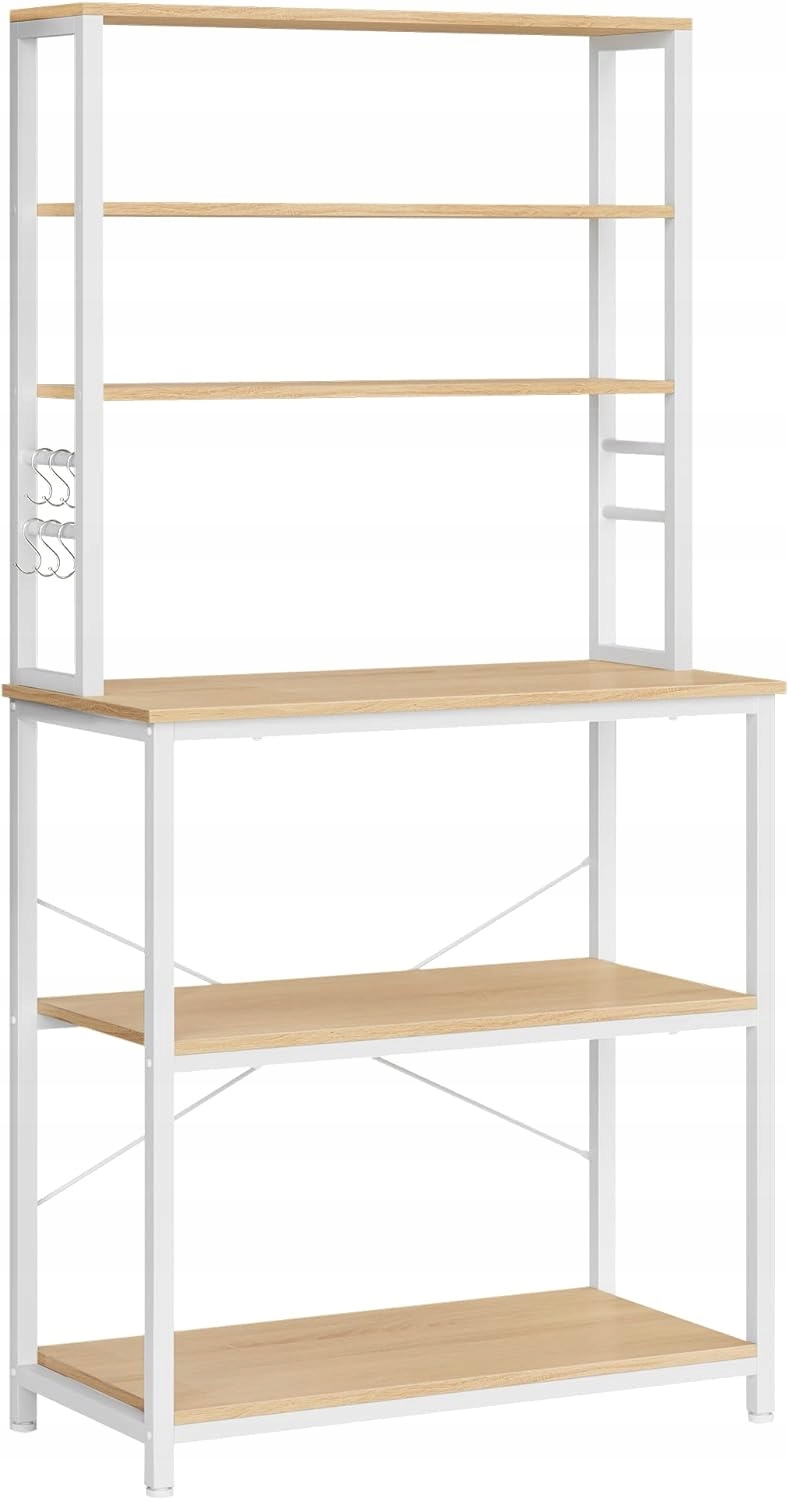 Kuchyňský regál Vasagle Custom bílý/hnědý