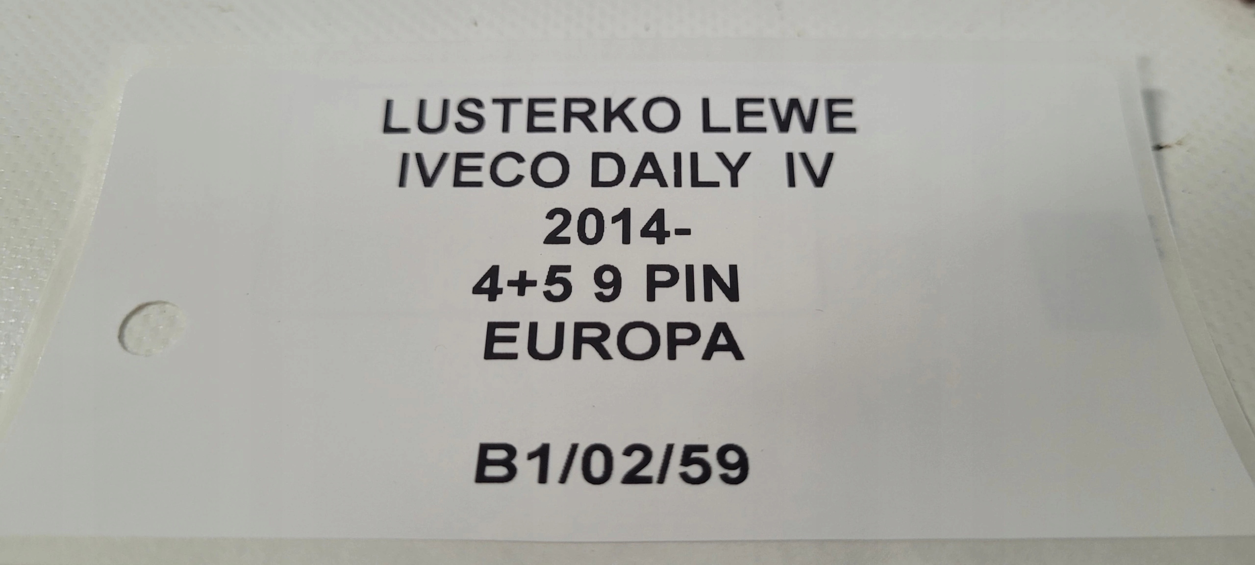 mirror left IVECO DAILY IV 2014 4+5 9 PIN EUROPA