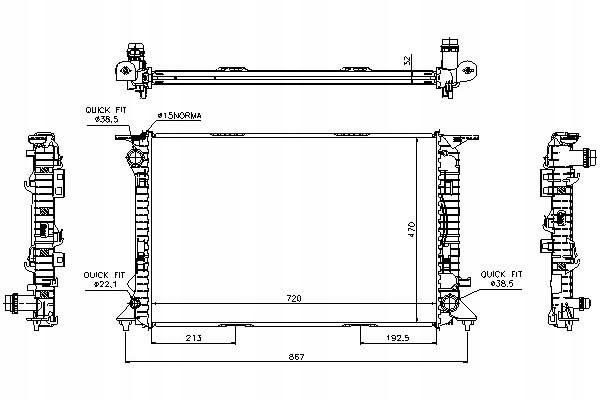 Chladič Motoru Nissens 8K0121251H 4G0121251B 10