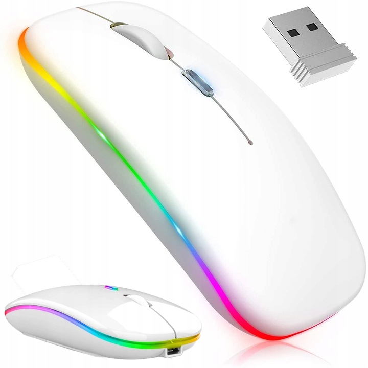 

Myszka Bezprzewodowa Mysz Dla Graczy Cicha Led Rgb