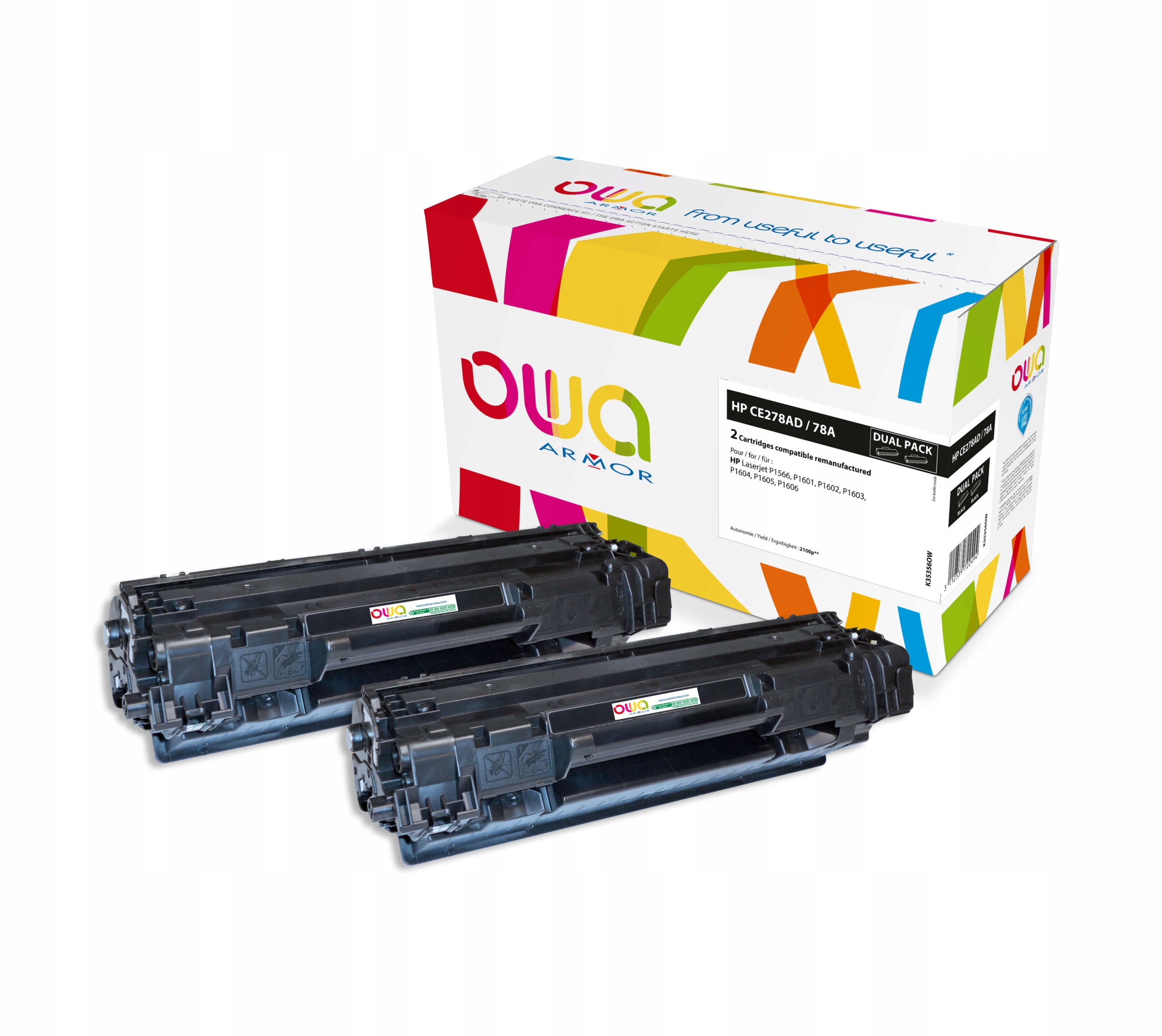 Owa Armor sada kompatibilná s Hp CE278AD, 2x2100st, čierna/ black K35356OW