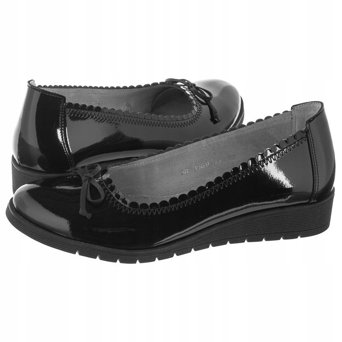 

Buty Damskie Półbuty Maciejka Czarne Lakierowane