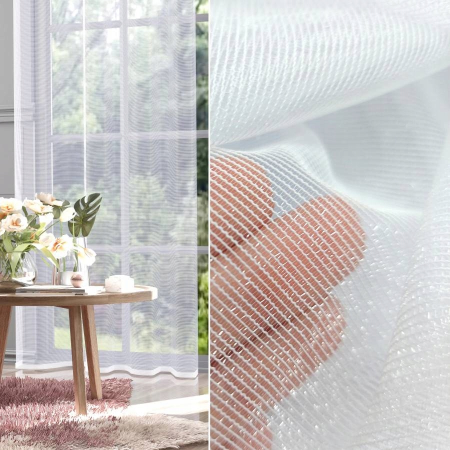 

Delikatna firanka biała siatka na żabki Na Wymiar