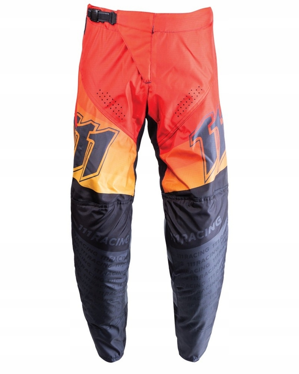111 Racing Moto Nohavice 111.3 Spectral Farba Čierna/červená/oranžová