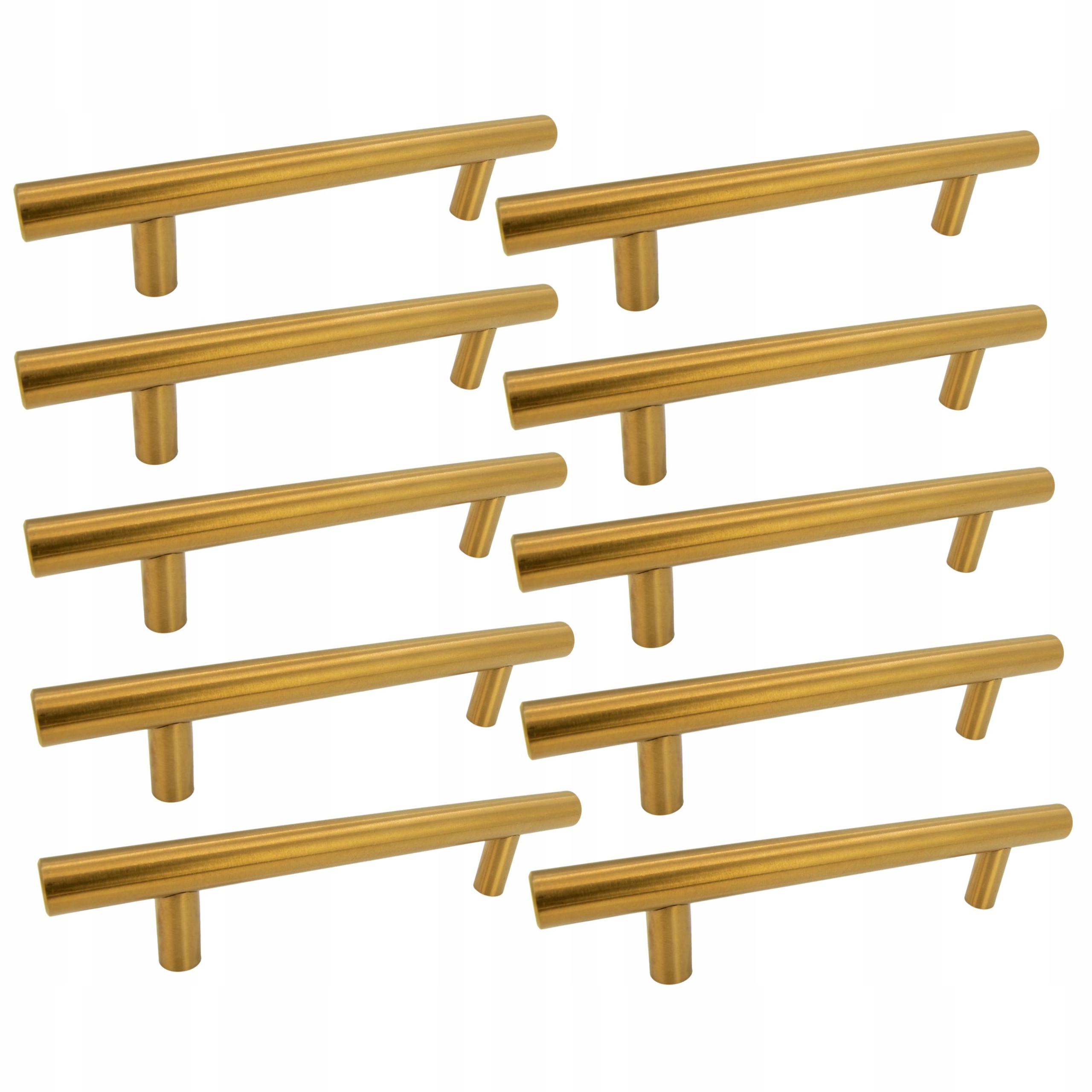 10 x Nábytková úchytka Reling 96 mm zlatý Kovový držák na zásuvky