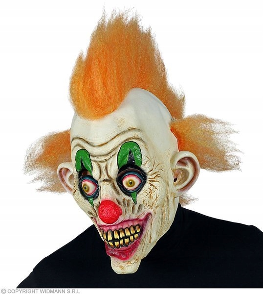 Latexová Maska Šílený Klaun Klauna Halloween