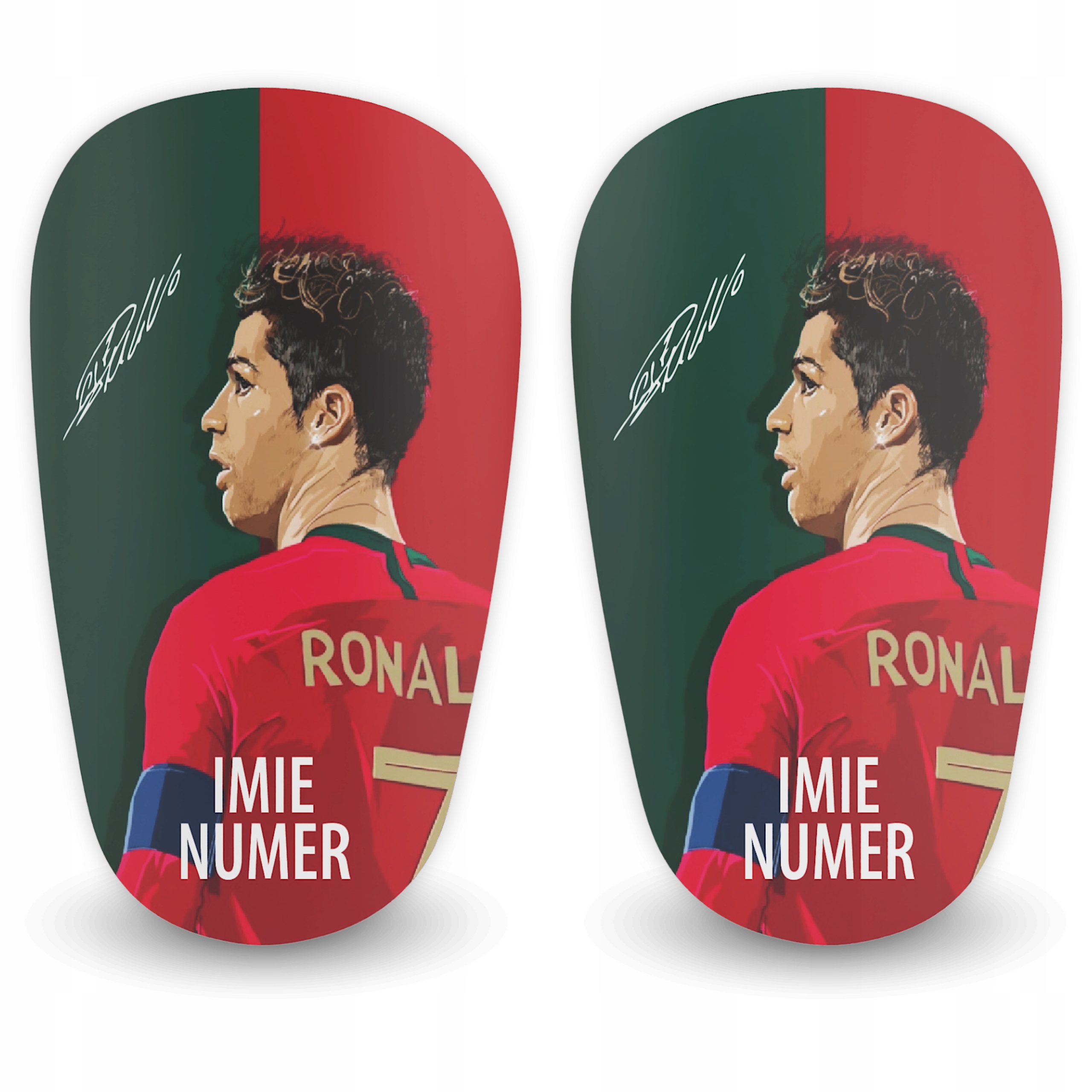Ochraniacze Piłkarskie Małe Przylegające Lekkie r. S 10x6cm Ronaldo 12 ID