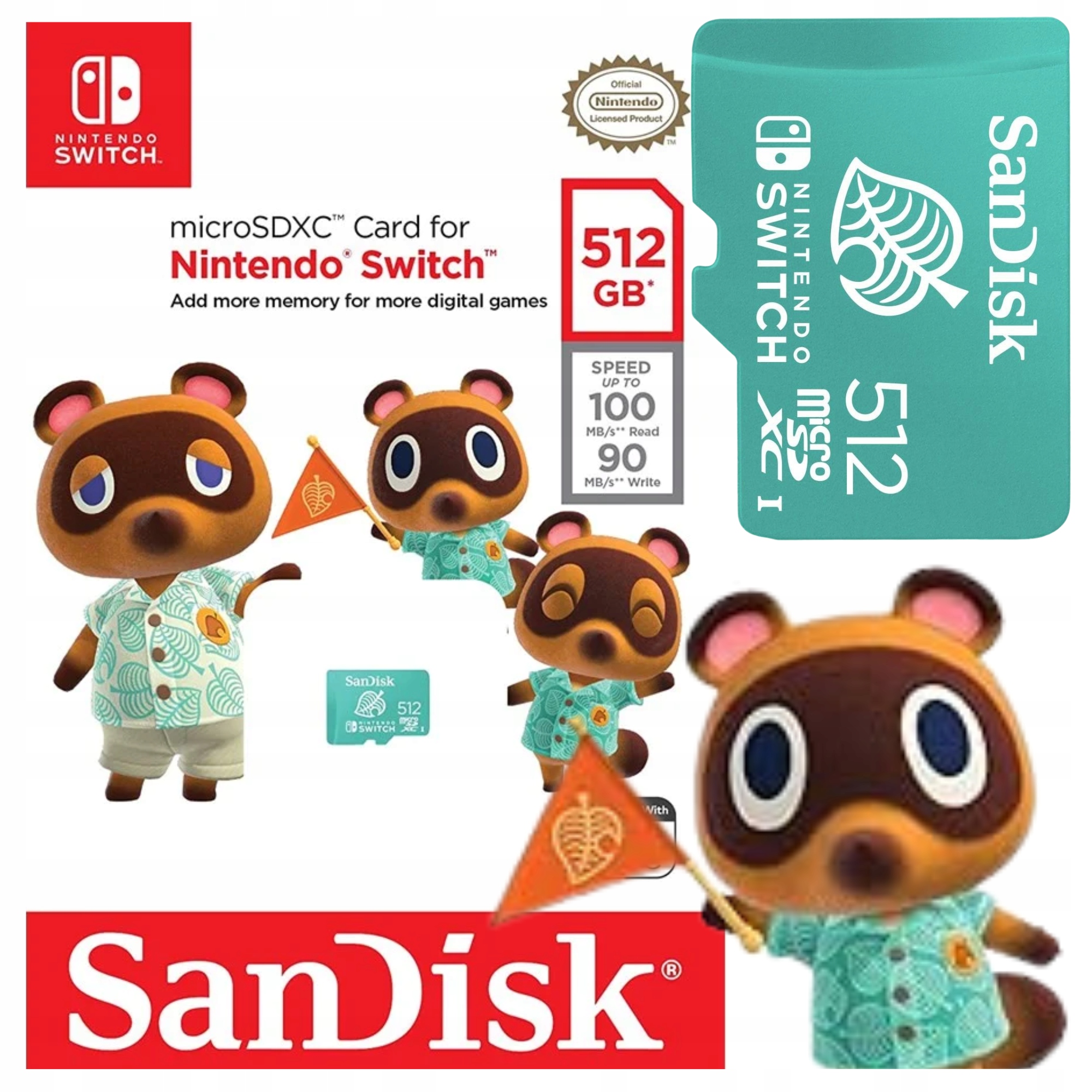 Pamäťová karta SanDisk Nintendo Switch MicroSDXC 512 Gb UHS-I/U3 A1 V30