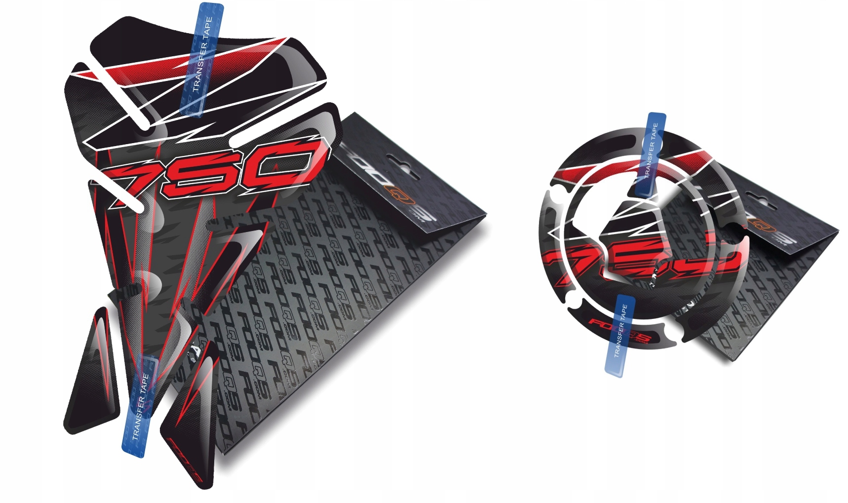 Tank-pad Cap-pad V1 od firmy Fooqs pro Kawasaki Z-750 Černá Červená