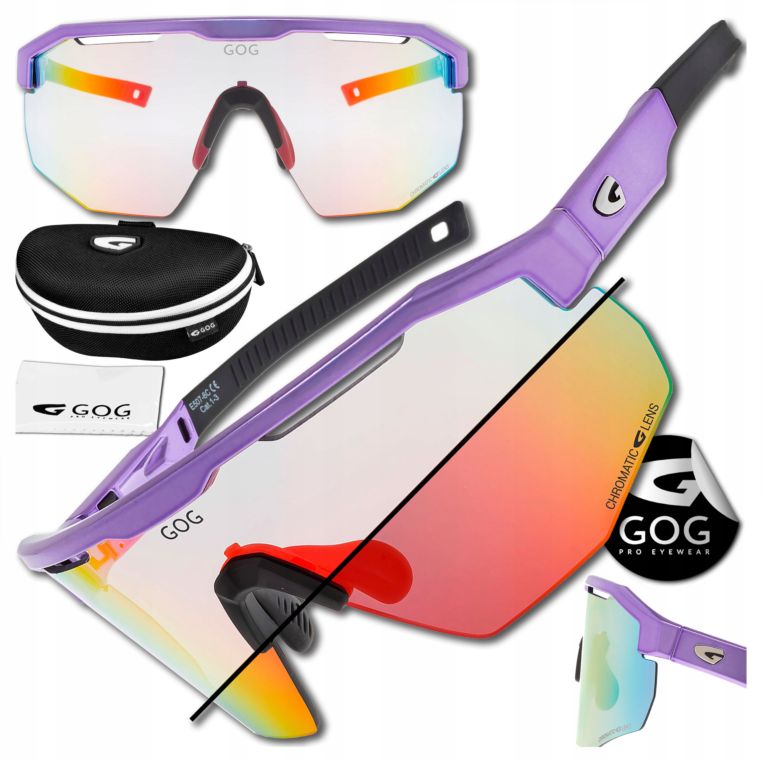 Sportovní Cyklistické Brýle Gog E507-6C Argo C Velké Sklo S Fotochromem