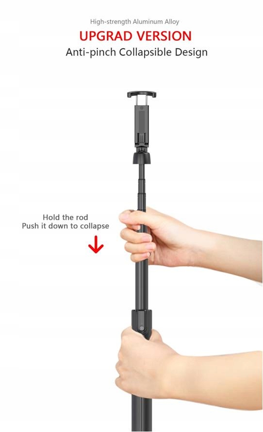 SELFIE-STICK KIJEK BLUETOOTH SEAJIC Długość minimalna 23.6 cm