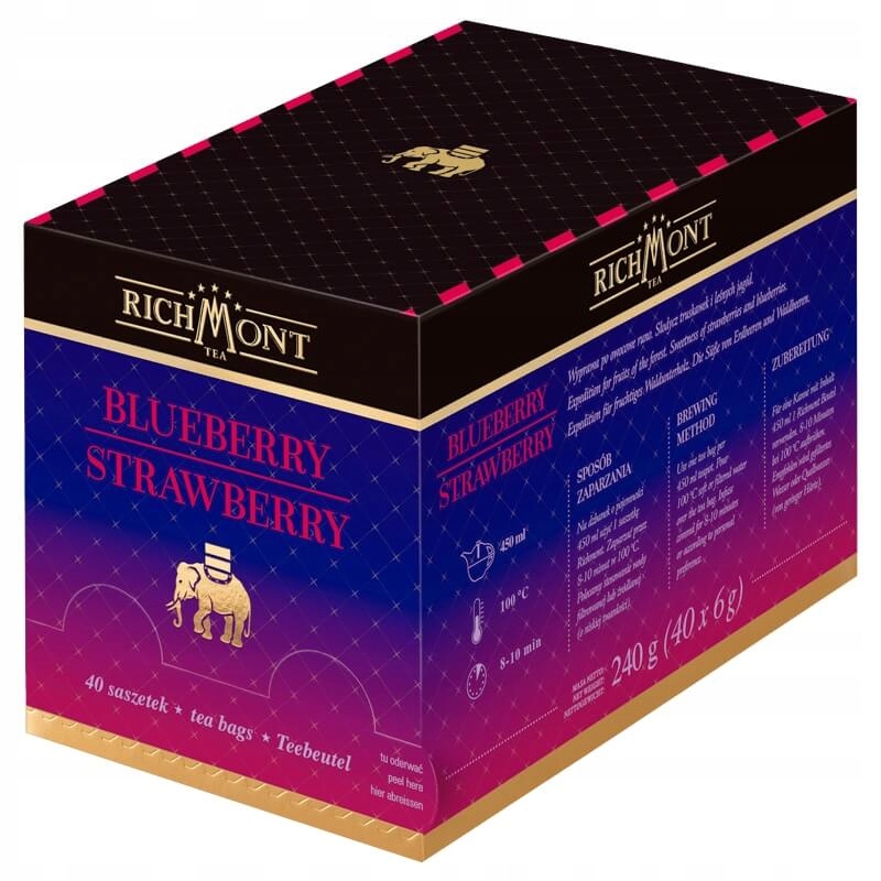 Richmont Blueberry Strawberry 40x6g herbatka jagodowo-truskawkowa