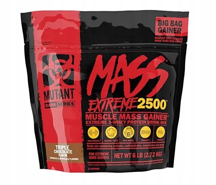 Mutant Mass Extreme 2500 Gainer Triple Chocolate Powder 2720g