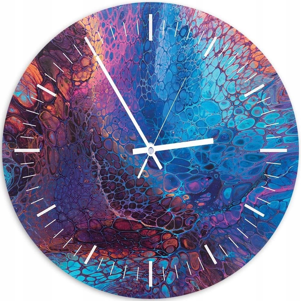 Nástěnné hodiny Kulatý Fotoobraz 40 cm Purpurový mramor