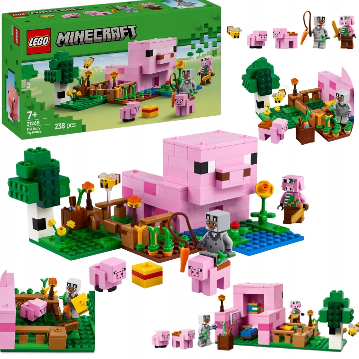 Klocki Lego Minecraft 21268 Dom Prosiaczka Farma Zwierzęta Dziecka