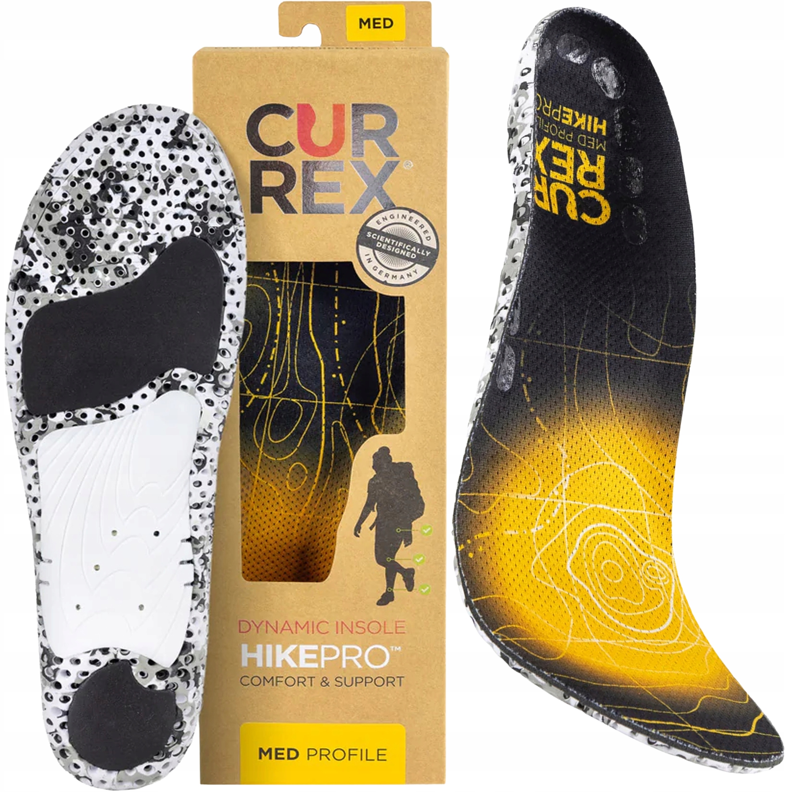 Wkładki do Butów Trekkingowych Amortyzujące Currex Hike Pro Med L