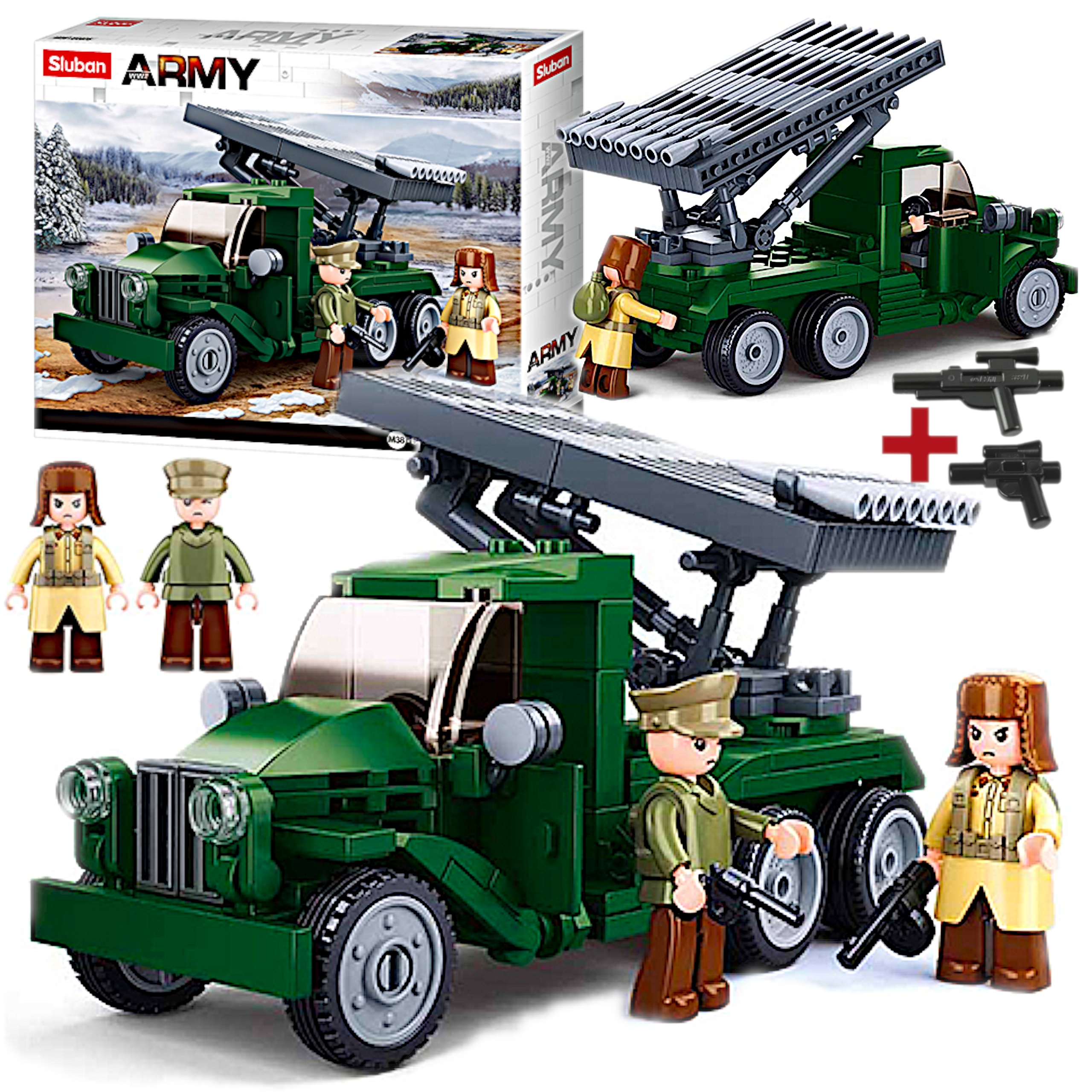 

Klocki Katiusza Ciężarówka Rakietowa +lego Broń